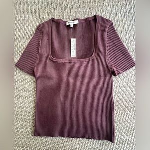 Madewell Square-Neck Crop Sweater Tee size XS